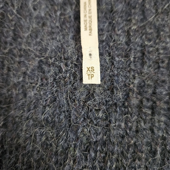 Free People Blue Gorpcore Oversized Button Up Mohair Cardigan Size XS Women - Picture 8 of 10